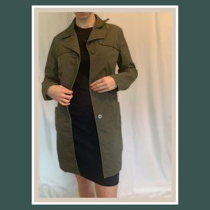 Old Navy olive green trench coat
